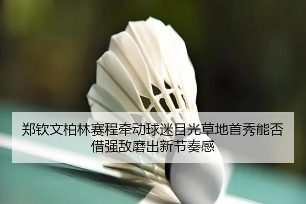郑钦文柏林赛程牵动球迷目光草地首秀能否借强敌磨出新节奏感